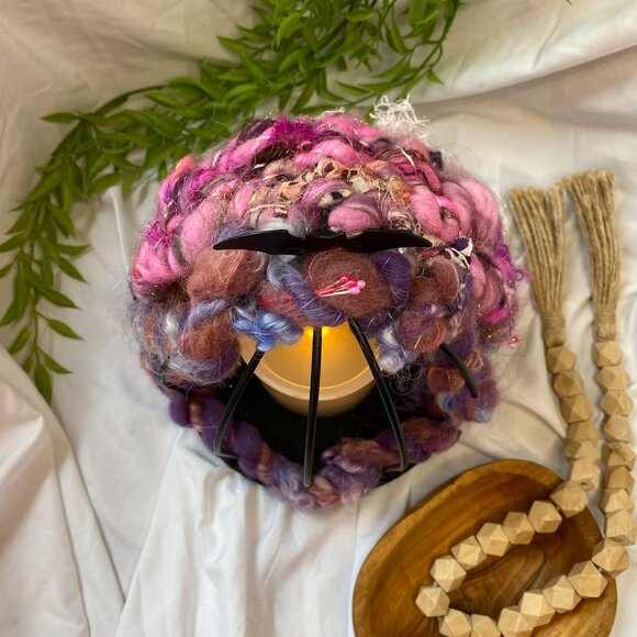 Handwoven Bat Cage Candle Display Decor - Picture 2 of 4